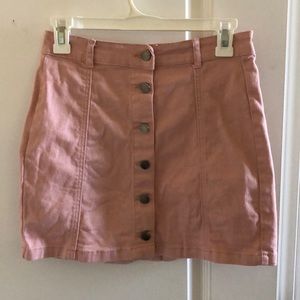 Forever 21 Women’s Pink Skirt with a Button Up Front